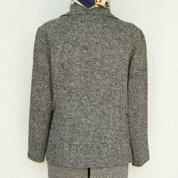 60's 70's Navy tweed jacket - Picture 2 of 2